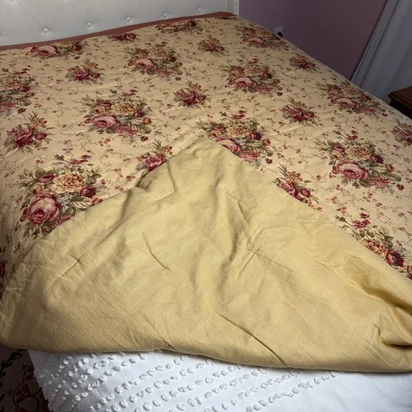 Waverly Comforter Home Harbor Norfolk Rose Sonata Queen CottageCore Farm House - Picture 5 of 12